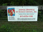 Animal Hospital of Sussex County, Augusta sponsor sign
