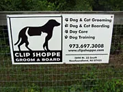 Clip Shoppe Groom & Board, Newfoundland sponsor sign