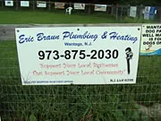 Eric Braun Plumbing & Heating sponsor sign