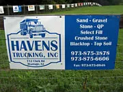 Havens Trucking sponsor sign