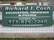 Richard J. Cosh Excavating sponsor sign