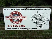 Route 23 Patio & Mason Center sponsor sign
