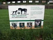 The Last Resort Animal Rescue, West Milford sponsor sign