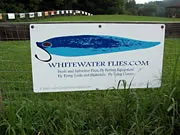 Whitewater Flies sponsor sign
