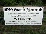 Wold Granite Memorials sponsor sign